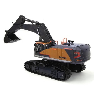 Huina kotrógép játék lánctalpakon, távirányítóval, fém vödörrel, 22 funkcióval, 1:14 méretarány, 2.4GHz - Img 6
