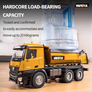 Huina Tipper játék, távirányítóval, hangokkal és fényekkel, 10 csatornás, 1:14 méretarány, 2.4GHz - Img 5