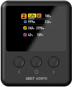 Incarcator acumulator Smart ISDT 608PD DC 240W/USB-C 10A 140W/PD 3.1, LiPo/LiFe/LiIon/LiHV/NiMH/NiCd/Pb, curent maxim 10A