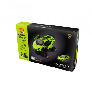 Kit de construit masina cu telecomanda Lamborghini Sian FKP 37, scara 1:18, verde, 72 de piese - Img 2