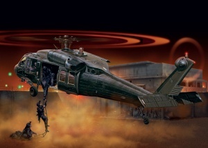 Macheta elicopter Italeri UH-60/MH-60 BLACK HAWK "Night Raid", scara 1:48, KIT