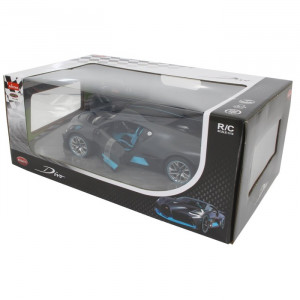 Masina cu radiocomanda Jamara Bugatti DIVO, macheta scara 1:14, neagra, faruri LED, 2.4GHz - Img 2