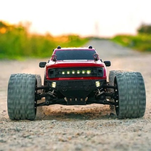 Masina cu radiocomanda THE LINK Monster Truck, tractiune 4x4, viteza 30 Km/h, autonomie 35 min, scara 1:18, rosu - Img 9