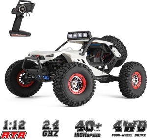 Masina cu radiocomanda WLToys STORM off-road, tractiune 4x4, viteza 40 Km/h, autonomie max. 15 min, scara 1:12, alba - Img 2