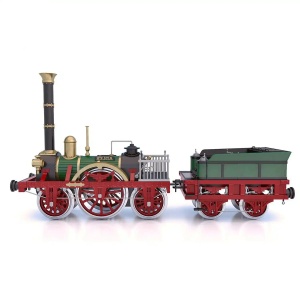 Modellvasúti gőzmozdony OcCre ADLER KIT, 1:24 méretarány (G-45), 434 db - Img 6