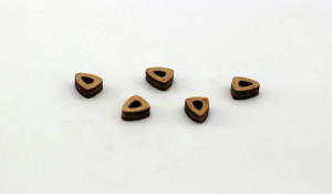 Ochi de mort triunghiulari &#65279;lemn 6 mm (5 buc) - Img 2