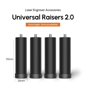 Picioare inaltatoare pentru laser CNC AlgoLaser, 108 mm inaltime, metal, 4 buc, negre - Img 3
