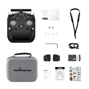 Radiocomanda RadioMaster TX16S MK3 cu protocol Gemini-X dual band ExpressLRS, 2.4GHz/ 900MHz, touchscreen color - Img 4