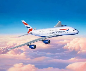 Revell Airbus A380-800 British Airways repülőgép-makett, 1:144 méretarány, készlet - Img 8