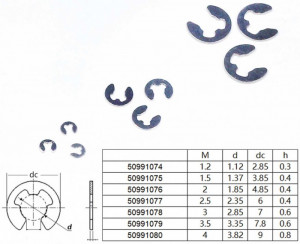 Rozsdamentes acél biztonsági alátétek, 1,2 mm (30 db) - Img 1