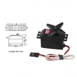 Servo MINI PDI-2504MG 4.52 Kg-cm/ 0.10s Digital Coreless, cu set de accesorii - Img 5