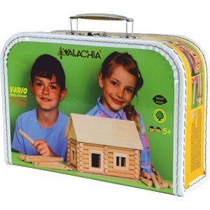 Set constructie arhitectura Vario Suitcase, 72 piese din lemn, Walachia - Img 4