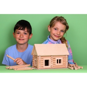 Set constructie arhitectura Vario Suitcase, 72 piese din lemn, Walachia - Img 1