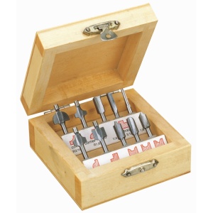 Set de 10 freze pentru profilat, ax 3.2mm, Proxxon 29020 - Img 1