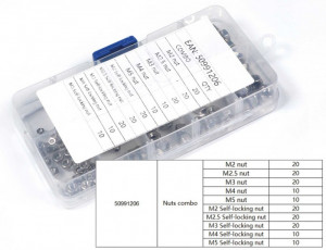 Set piulite, piulite cu autoblocare, din otel inoxidabil, M2/M2.5/M3/M4/M5mm (160 buc) - Img 2