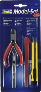 Set Revell cu unelte pentru modelism (cleste taiere, penseta, pila, cutter) - Img 1
