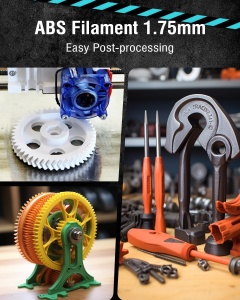 SunLu fekete ABS filament, 1,75 mm, 1 kg, 3D-nyomtatóhoz - Img 12