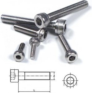 Surub otel inoxidabil, cap imbus cilindric, M2 x 8 mm (30 buc)