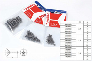 Surub otel inoxidabil, cap imbus ingropat, M3 x 10 mm (30 buc) - Img 4