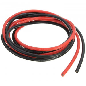 Szilikon kábel 14AWG/ 2,1 mmp (1 méter piros + 1 méter fekete)