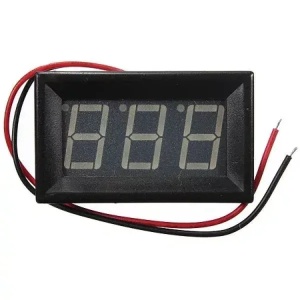 Voltmetru digital, indicator de tensiune 4.5-30V, afisaj LED verde, dreptunghiular, pentru navomodele de nadit - Img 2