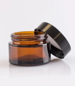 Borcan sticlă brună cu capac 30 ml - Img 2