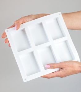 Formă de săpun Rectangular, 6 cavități - Img 4