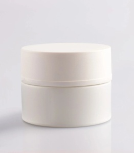 Borcan sticlă mată albă cu capac și disc AK 50 ml - Img 4
