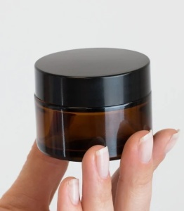 Borcan sticlă brună cu capac 30 ml - Img 4