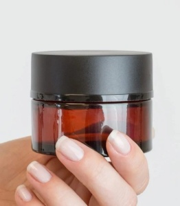 Borcan sticlă Laurence Amber cu capac și disc, 50 ml - Img 4