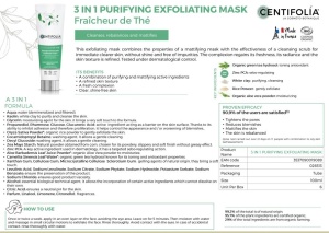 Mască exfoliantă purificatoare 3 în 1 FRAICHEUR DE THE, 100ml - Img 2