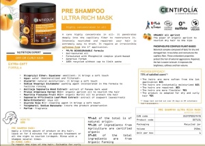 Mască nutritivă înainte de șamponare, potrivită pentru părul deshidratat, deteriorat, încâlcit și dificil de coafat, 250ml - Img 4