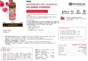 Șampon uscat fără clătire cu zmeură, 50g - Img 4