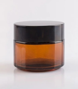 Borcan sticlă brună cu capac 100 ml - Img 1