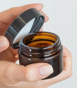 Borcan sticlă brună cu capac 50 ml - Img 3