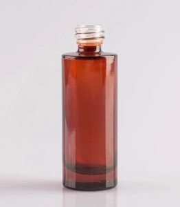 Flacon de sticlă Laura Amber cu pompă și capac, 30 ml - Img 3