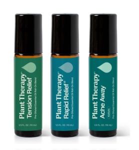 Pain Support Essential Oil Blend Roll-On Set (set blenduri roll-on pentru durere) – 3 x 10ml - Plant Therapy