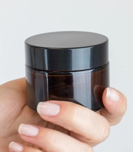 Borcan sticlă brună cu capac 50 ml - Img 4