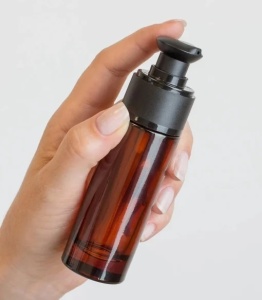 Flacon de sticlă Laura Amber cu pompă și capac, 30 ml - Img 4