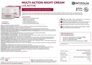 Cremă de noapte cu acțiune multiplă LILY ACTIVE, 50ml - Img 4