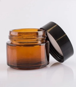 Borcan sticlă brună cu capac 100 ml - Img 4