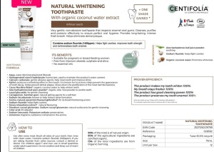 Pastă de dinți, naturală pentru albire, cu apă de cocos organică, aromă de mentă, 75g - Img 3