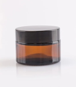 Borcan sticlă brună cu capac 30 ml - Img 1