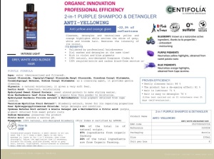 Șampon 2 in 1 pentru netezirea si pentru neutralizarea parului grizonat, alb sau tonurilor de galben, 200ml - Img 3