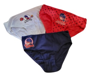 Chiloti Miraculous,fete,bumbac,3 buc/set,in cutie cadou