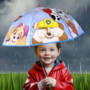 Umbela emiautomata Paw Patrol,semiautomat,transparent, 71 cm