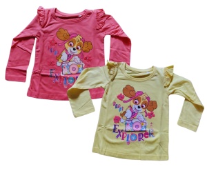 Bluza cu manca lunga ,Paw Patrol,fete ,paun,bumbac