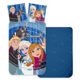 Disney Frozen Friends set de lenjerie de pat ,Elsa ,140×200cm, 70×90 cm,bumbac