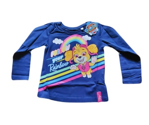 Bluza cu maneca lunga ,Paw Patrol Rainbow,bumbac,fete