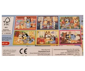 Cuburi tip puzzle din lemn ,Bluey,6 cuburi,6 puzzle,+2ani - Img 4